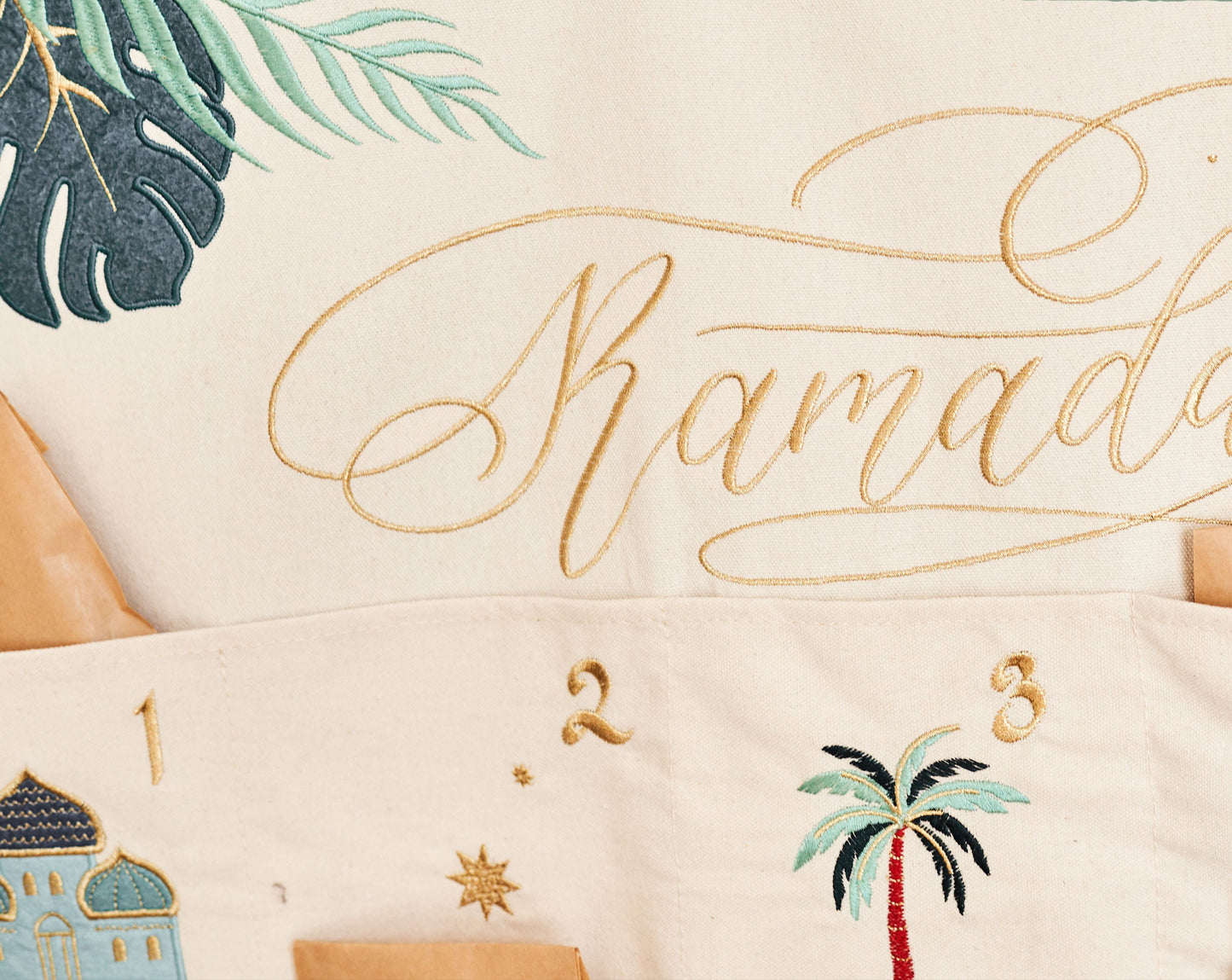 Ramadankalender i stof - farverig