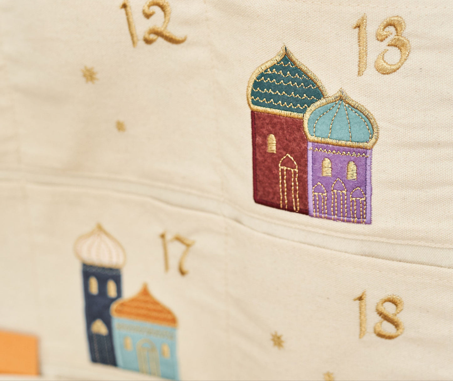 Ramadankalender i stof - farverig