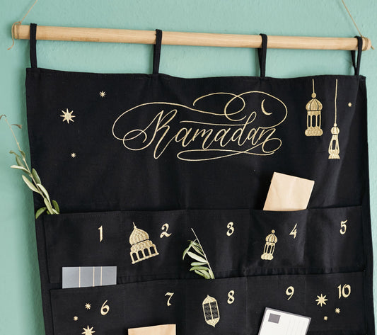 Ramadankalender i stof - sort