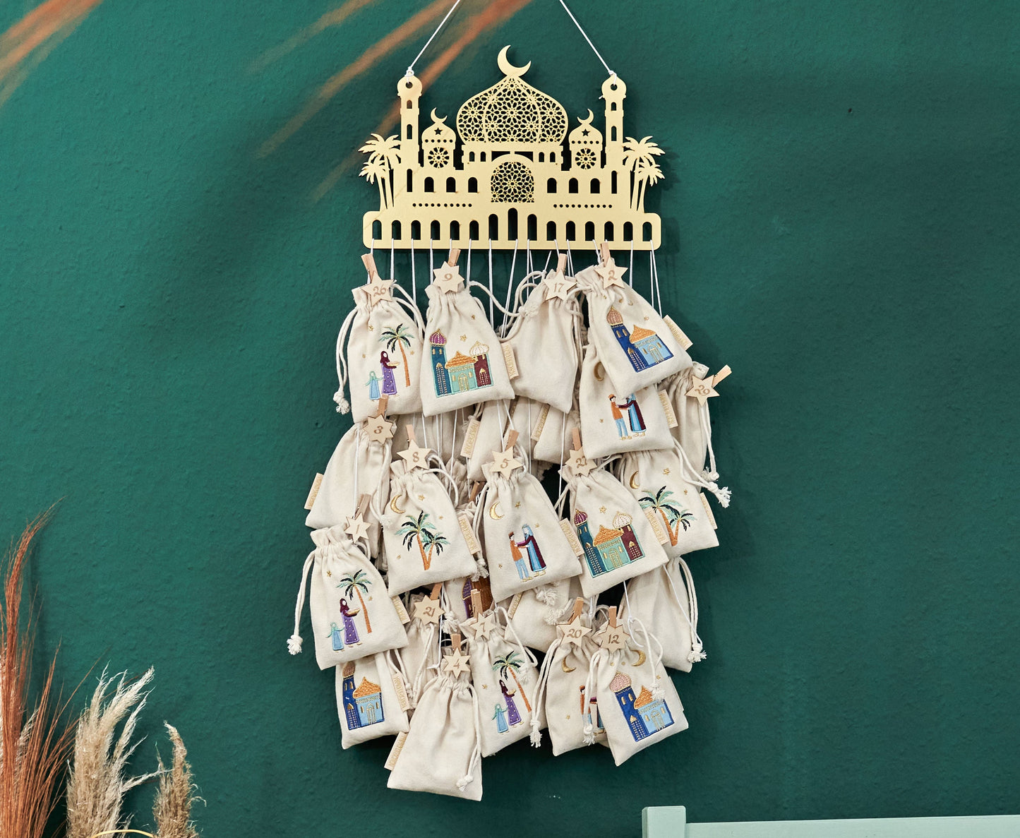 Ramadankalender - 30 stofposer - farverig