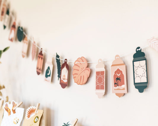 Ramadan guirlande i pap - boho