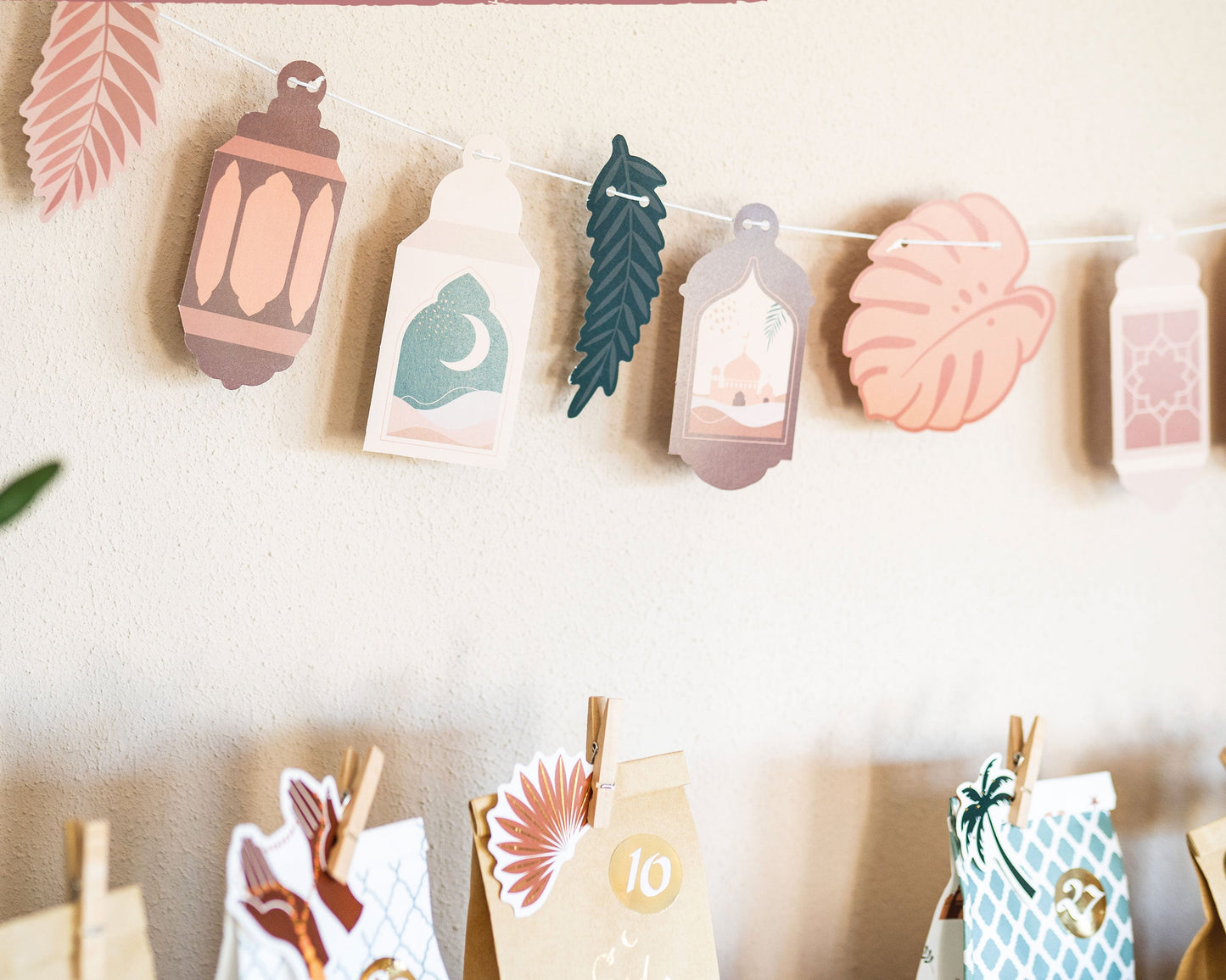 Ramadan guirlande i pap - boho