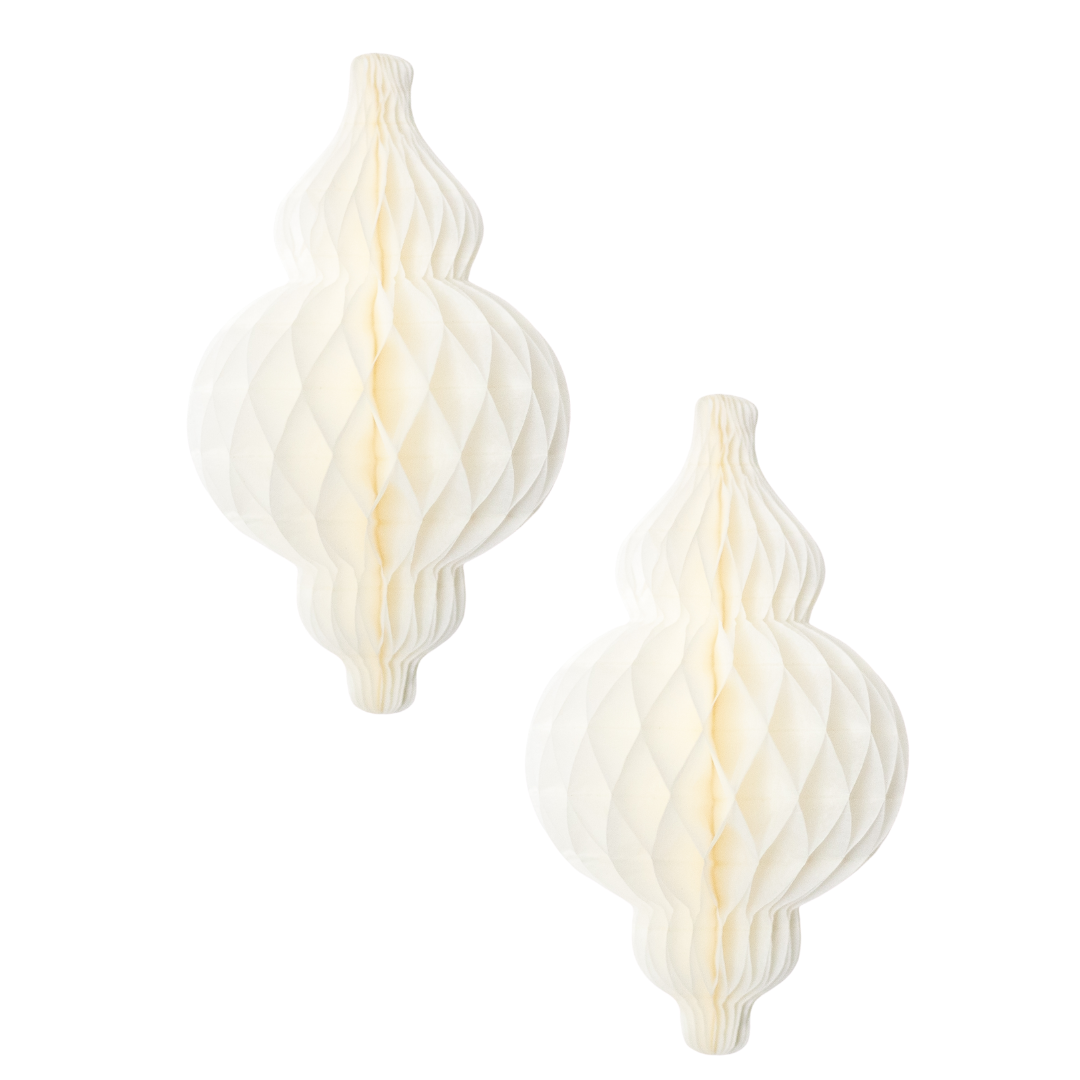 Lanterne Honeycombs (2-pak) - Creme