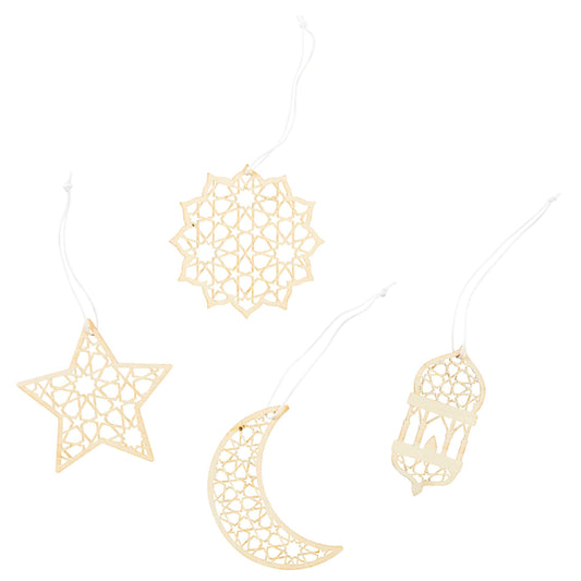 Ramadan ophæng i træ - 12-pak - Natur