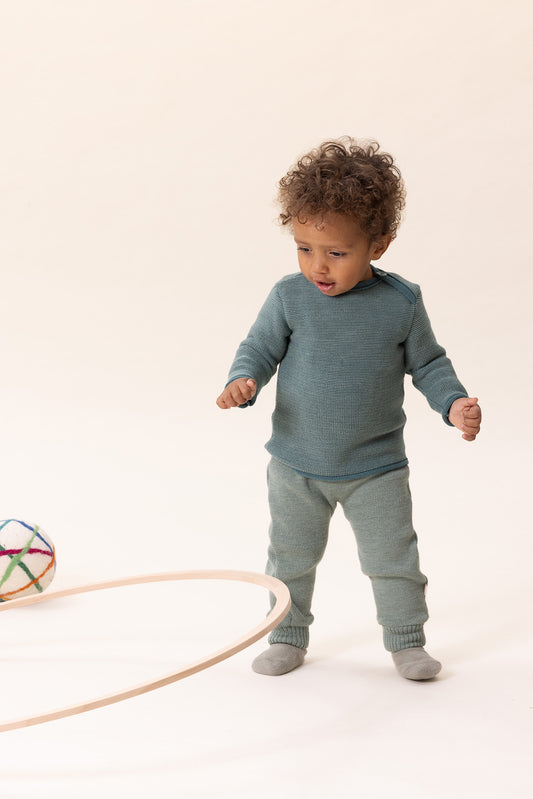 Disana - Melange striktrøje i økologisk uld - PREORDER