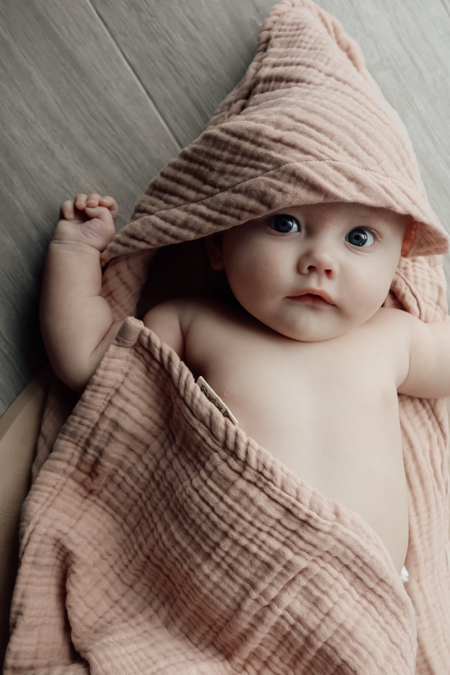 Baby badeslag i økologisk 4-lags muslin, creme