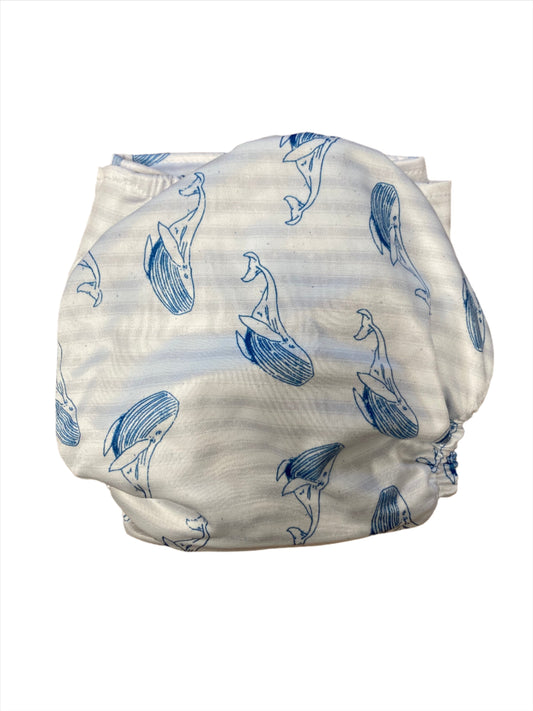 Bare and Boho - Wipeable Cover AI2 - coastal whales