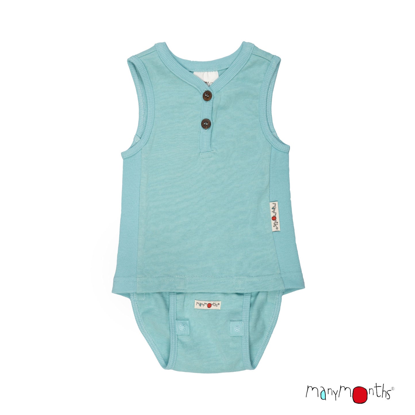 ECO Hempies Body uden ærmer, Angel Turquoise