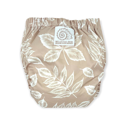 My Little Gem - Premium Lommeble - Taupe Leaves