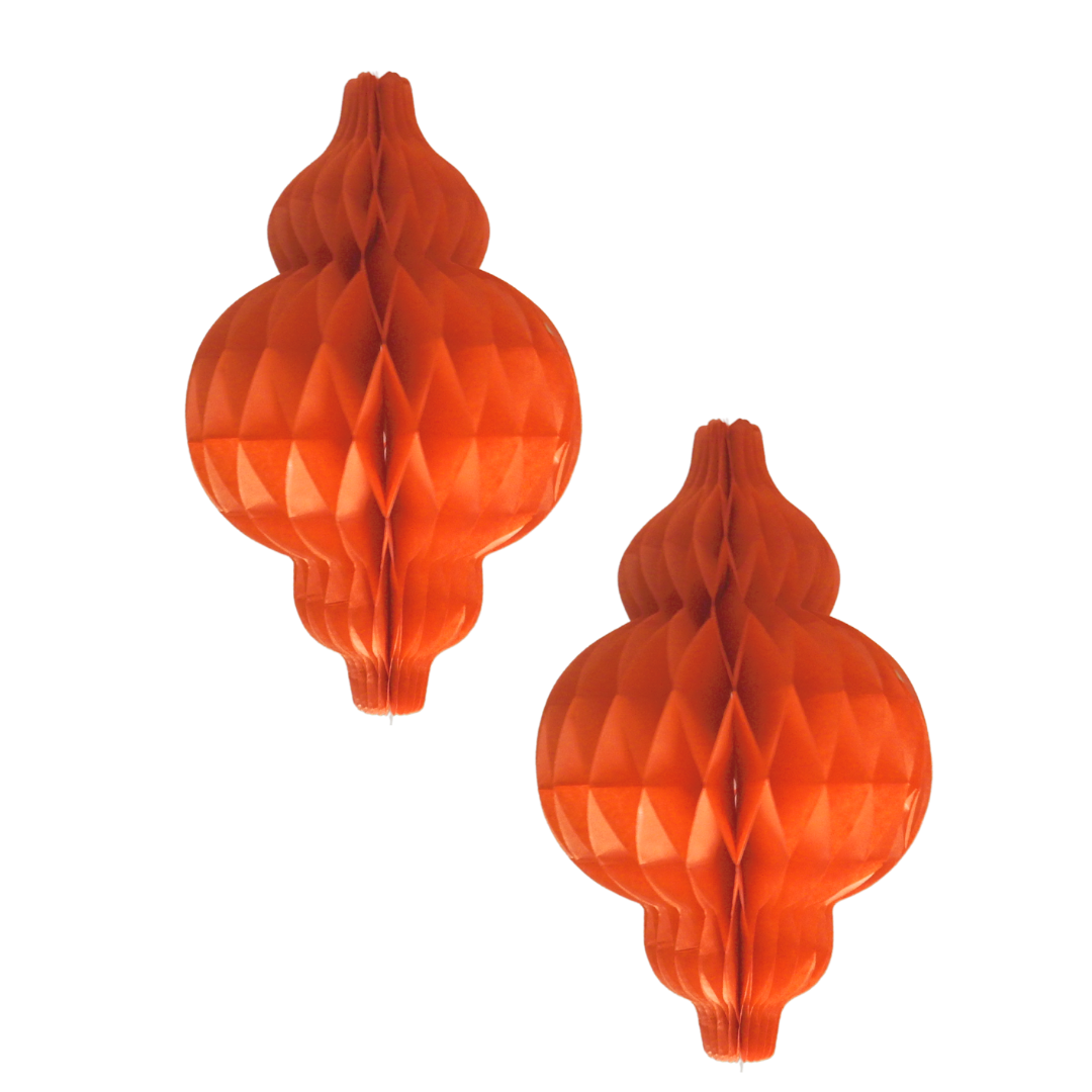 Lanterne Honeycombs (2-pak) - Orange