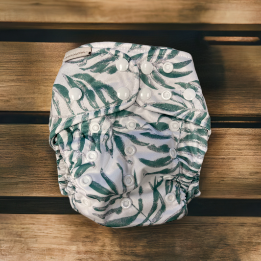 Bare and Boho - Wipeable Cover AI2 - coastal green leaves