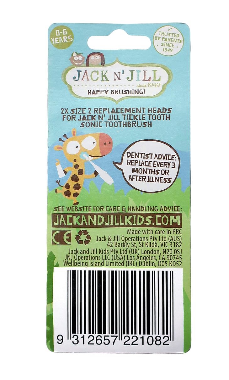 Tandbørstehoveder til Tickle Tooth tandbørsten