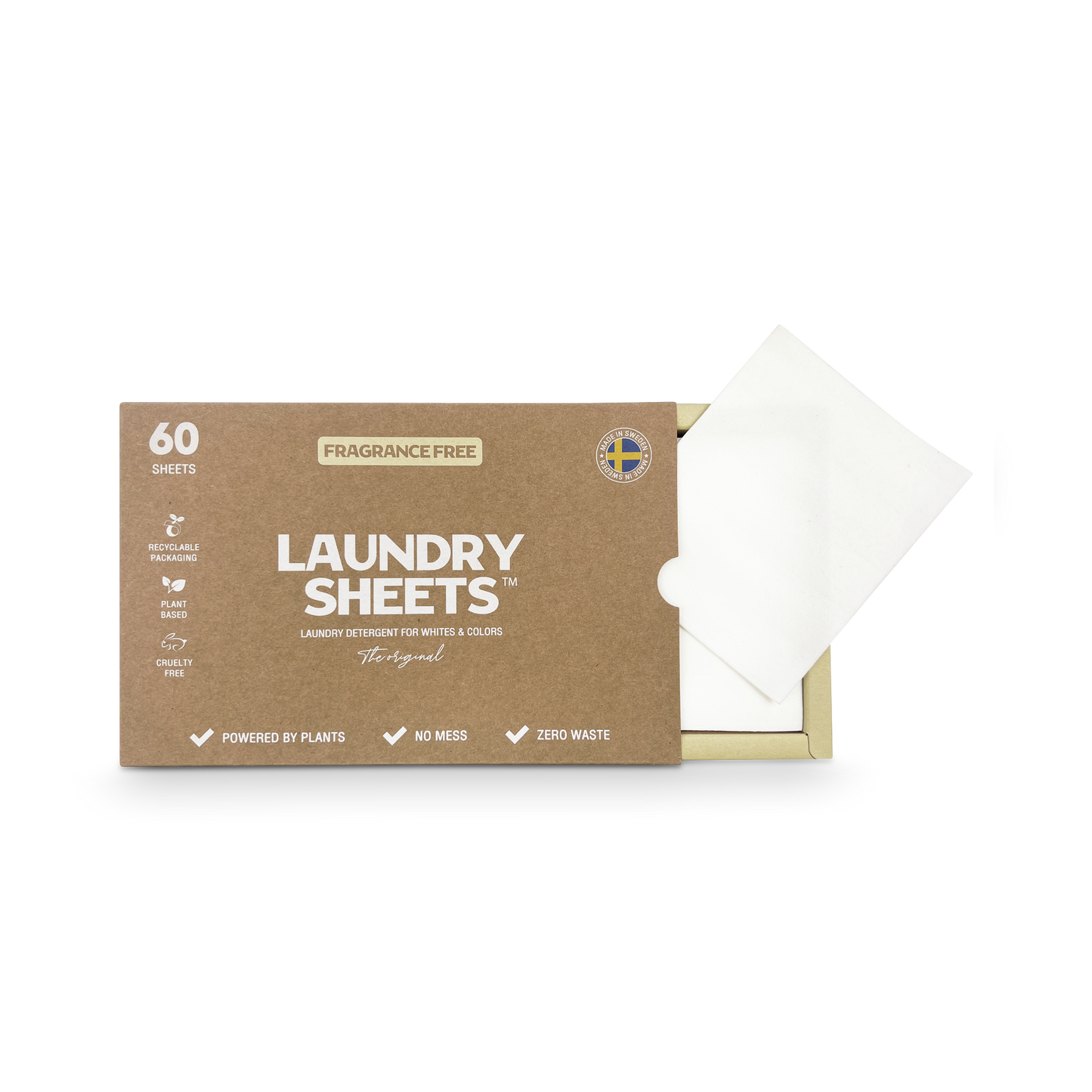 Laundry Sheets - vaskemiddel i ark - uden duft