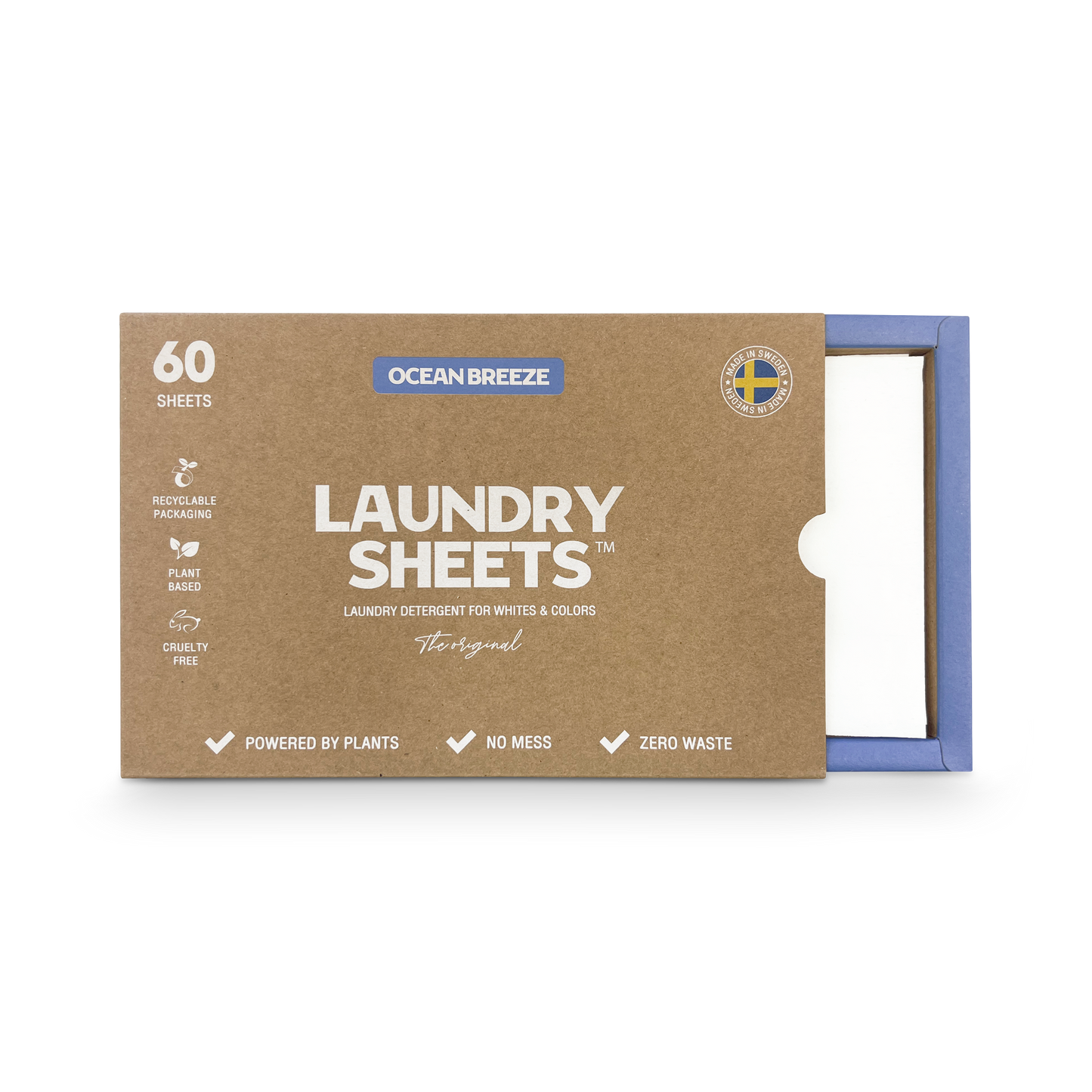 Laundry Sheets - vaskemiddel i ark - Ocean Breeze