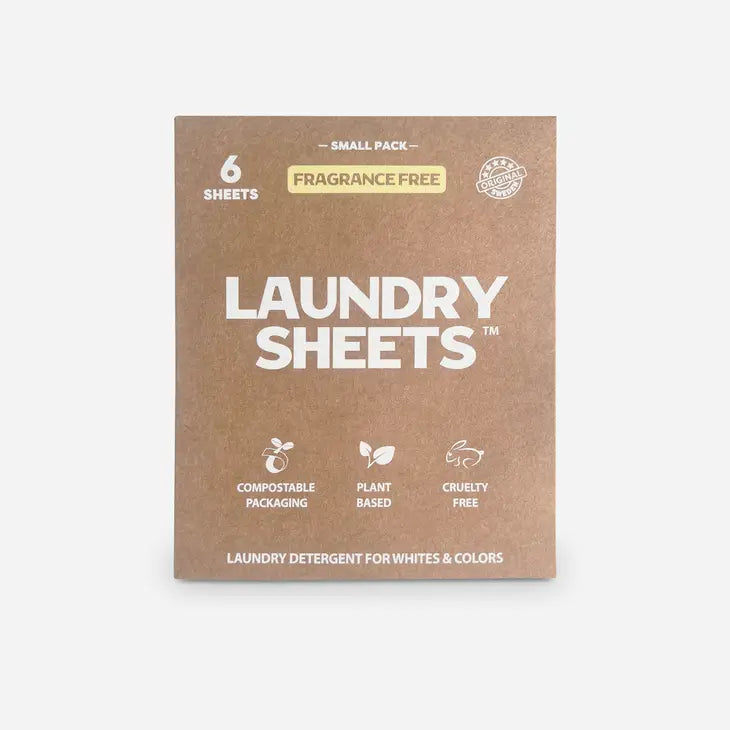 Laundry Sheets - vaskemiddel i ark - uden duft