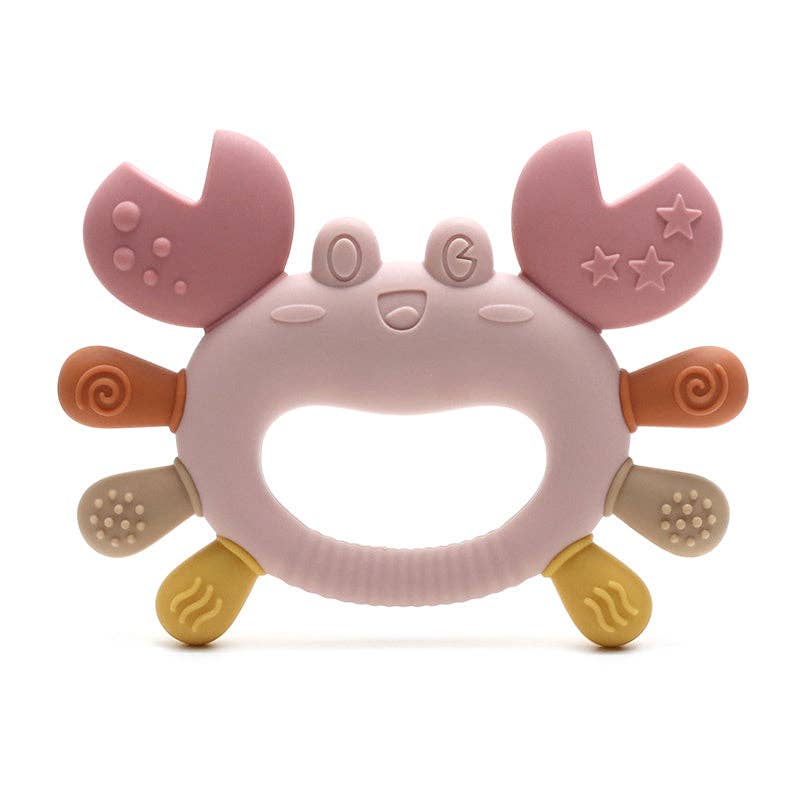 Silicone Bidering Krabbe - Pink