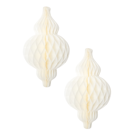 Lanterne Honeycombs (2-pak) - Creme