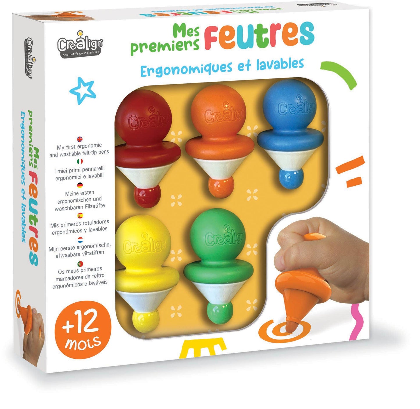 Mine første tuscher - 6 stk. - fra 1 år