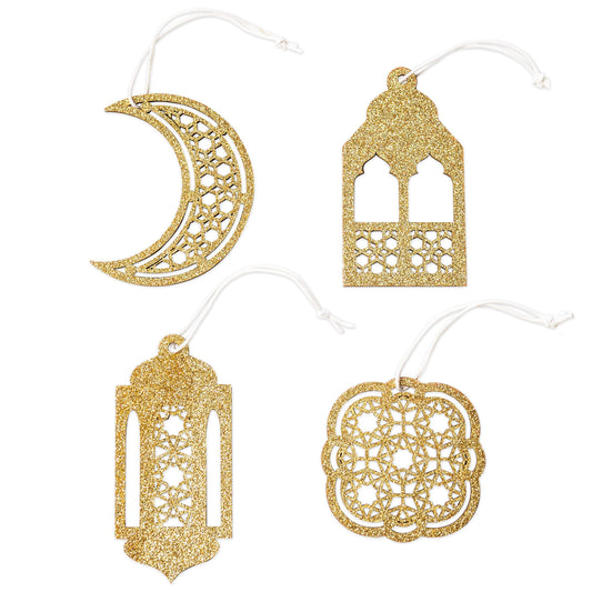 Ramadan ophæng i træ - 12-pak - Guld