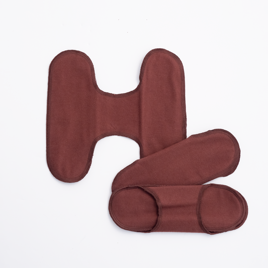 ImseVimse - Stofbind (Dagsbind) - Uden trykknap - Warm Brown - 3 stk