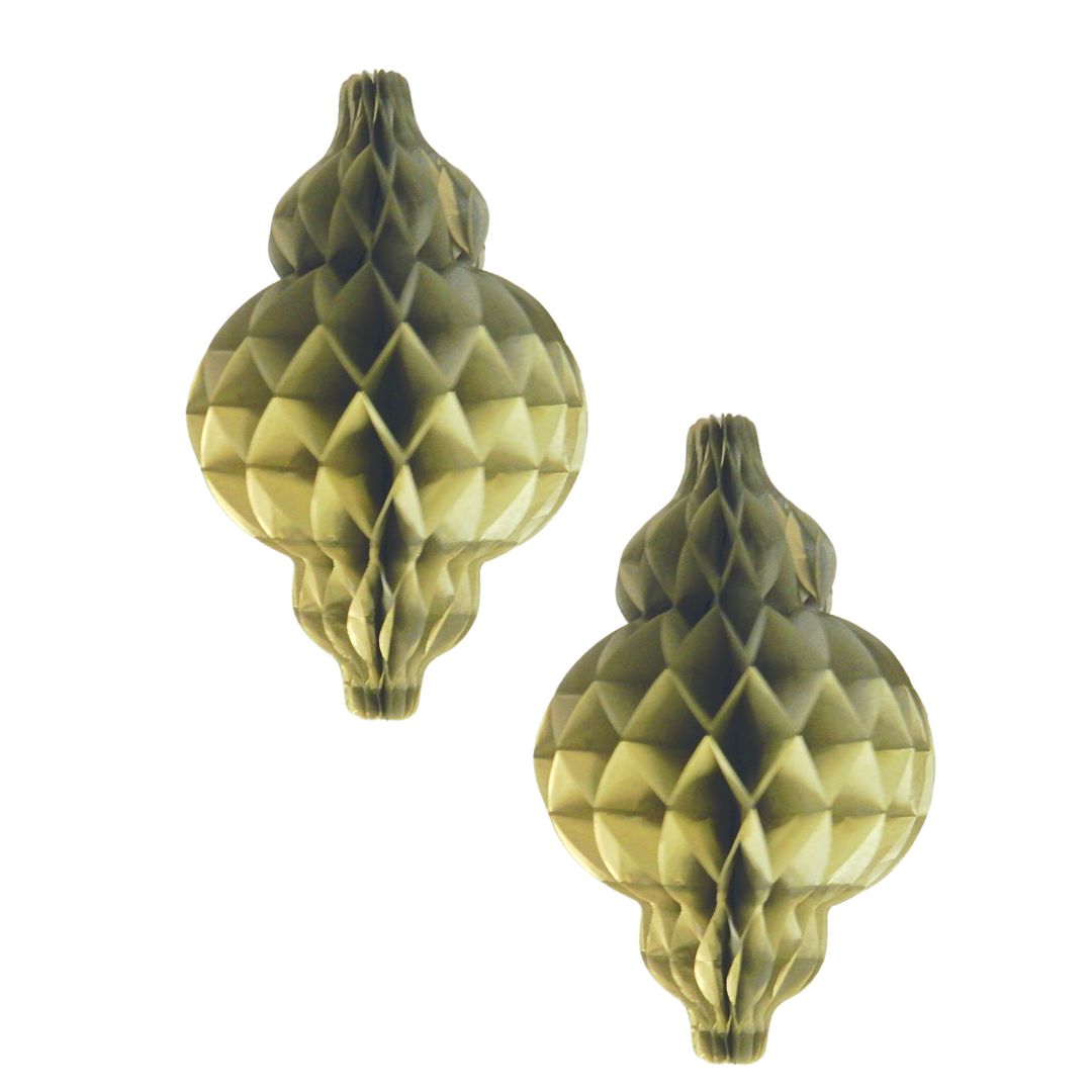 Lanterne Honeycombs (2-pak) - Guld