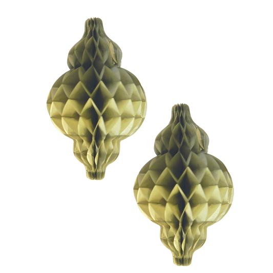 Lanterne Honeycombs (2-pak) - Guld