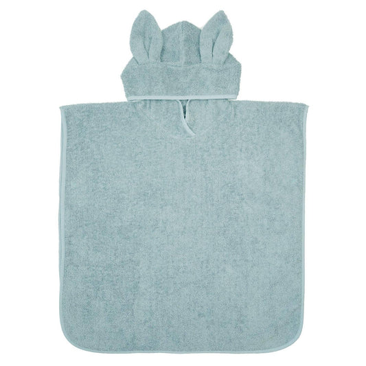 Badeponcho i Økologisk bomuldsfrotté 60x60 cm - Ice Blue