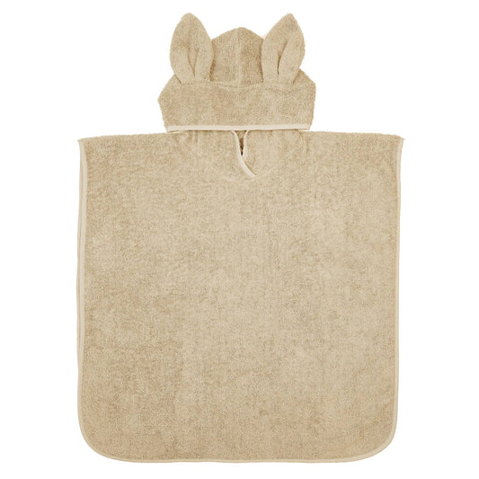 Badeponcho i Økologisk bomuldsfrotté 60x60 cm - Sandshell
