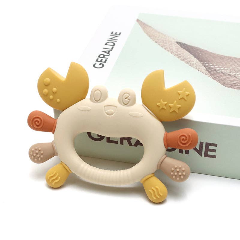 Silicone Bidering Krabbe - Beige