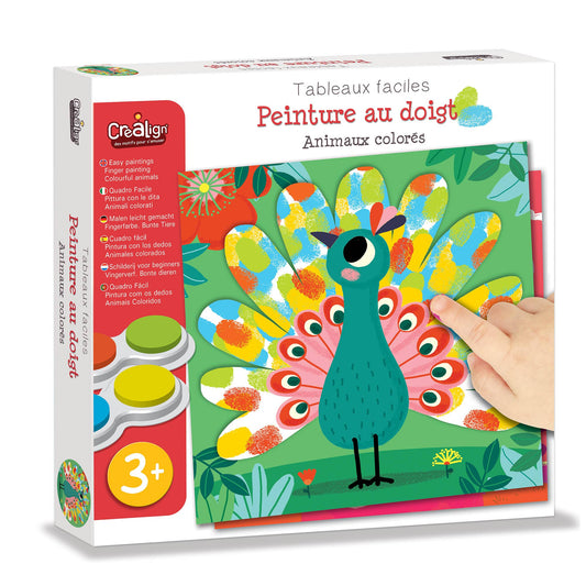 Fingermaling - Farverige dyr