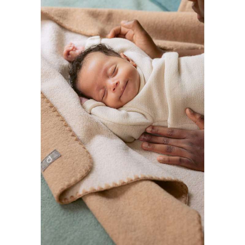 Disana - Dobbeltsidet Babytæppe - Økologisk kogt uld - 80x100 cm