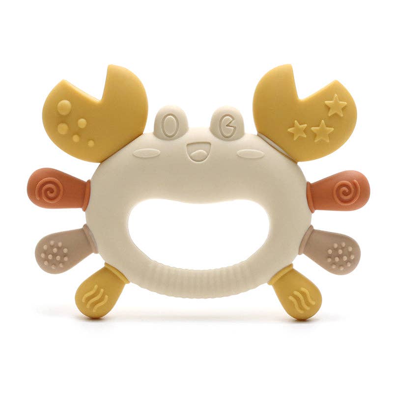Silicone Bidering Krabbe - Beige