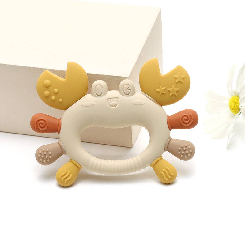 Silicone Bidering Krabbe - Beige
