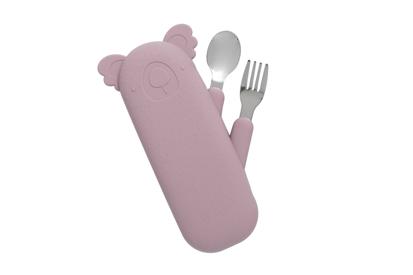 Zoe the Koala Børnebestik med etui - Dusty Mauve