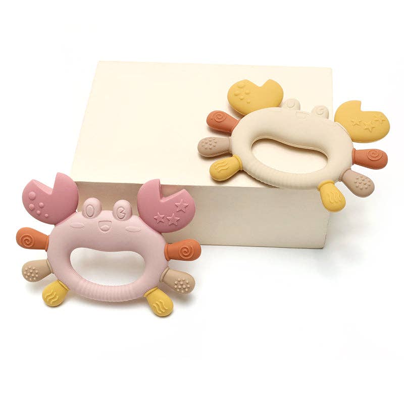 Silicone Bidering Krabbe - Pink