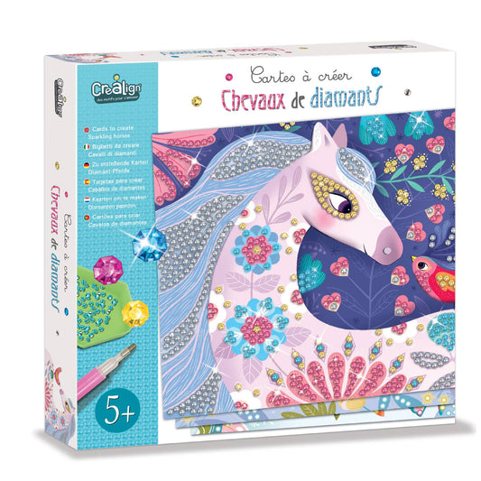 Kreativ æske - 3D diamantmaling - Diamant-heste