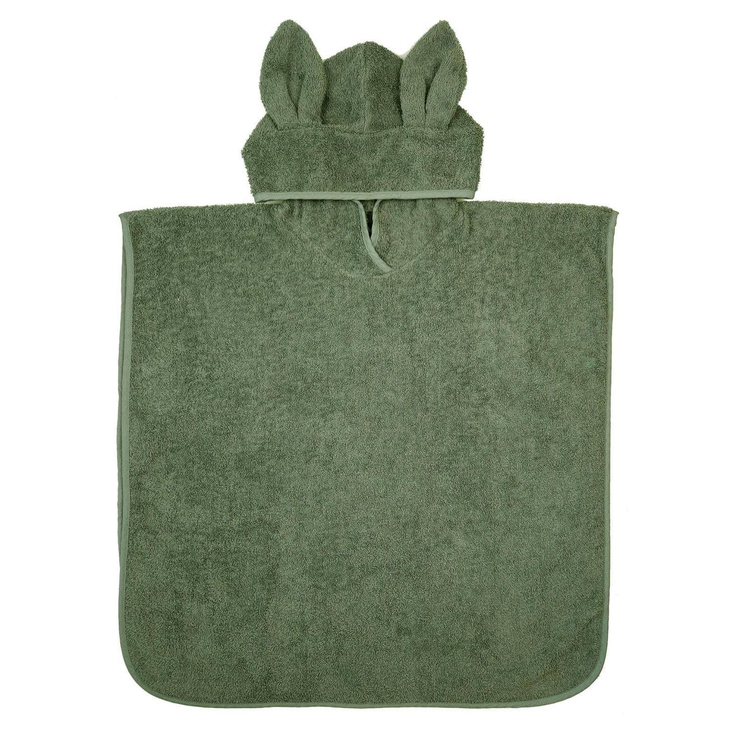 Badeponcho i Økologisk bomuldsfrotté 60x60 cm - Green