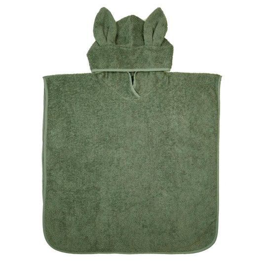 Badeponcho i Økologisk bomuldsfrotté 60x60 cm - Green