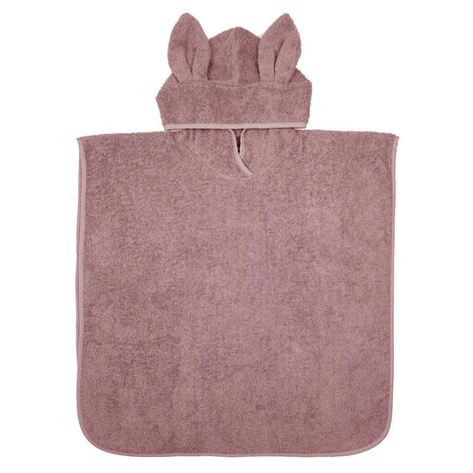 Badeponcho i Økologisk bomuldsfrotté 60x60 cm - Pale Mauve