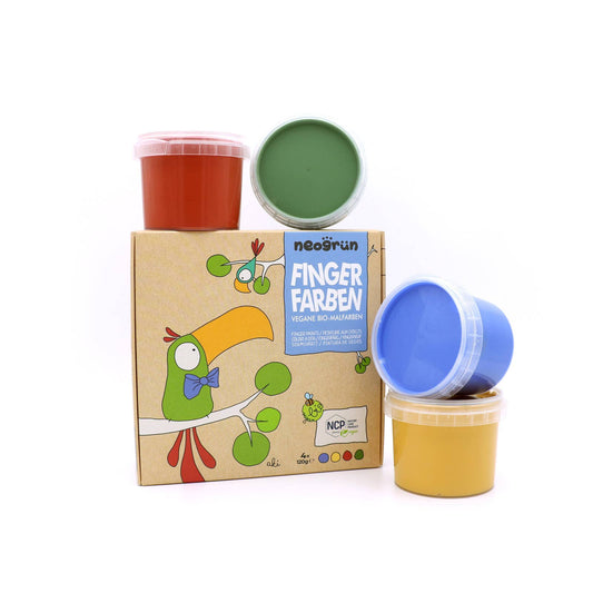 FingermalingFingermaling - 4 stk - Økologisk - Aki - Basisfarver