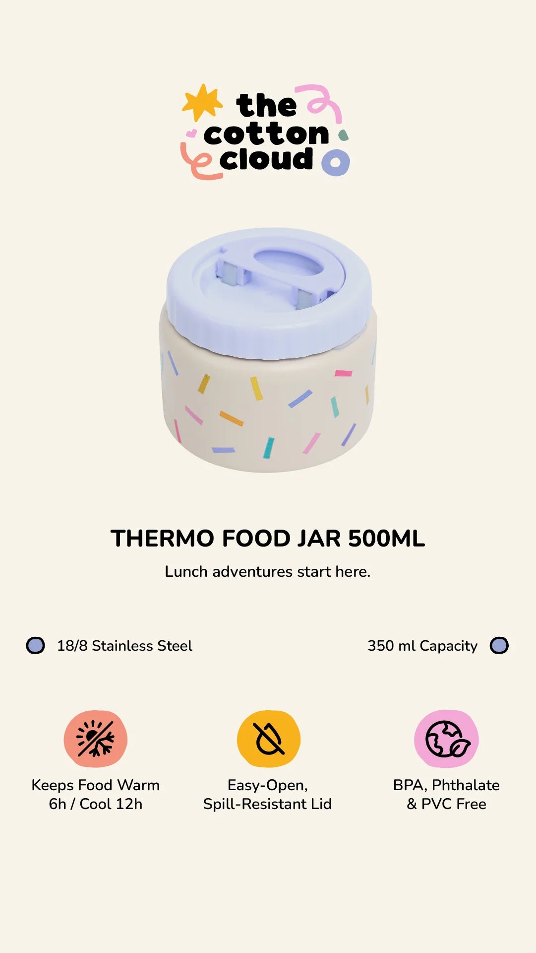 Termo madkasse - 350 ml - Veggie Pals