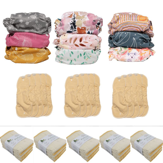 Bare and Boho Startpakke til hele bleperioden - Fuldtid - Økonomisk