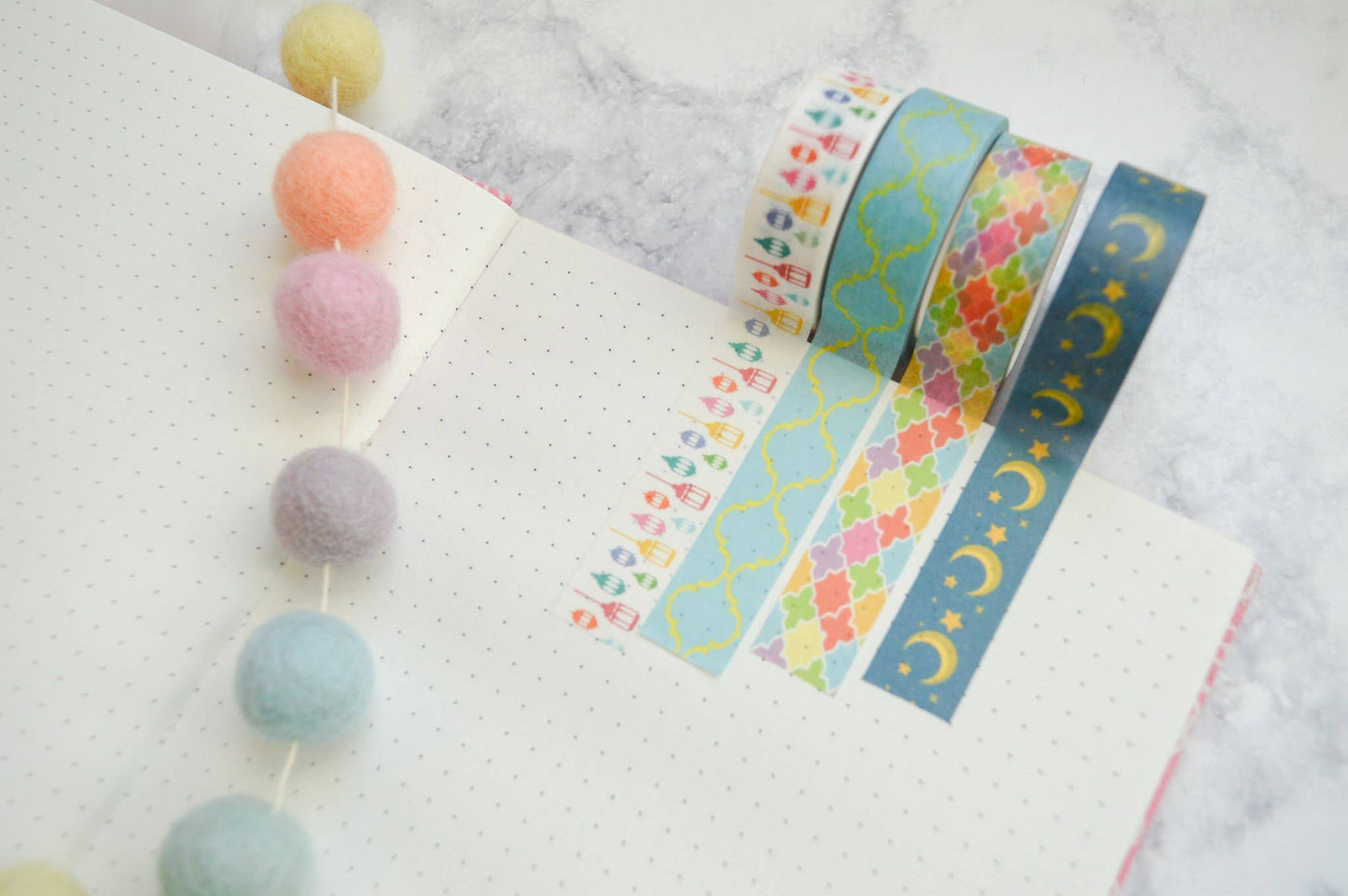 Arabesque Washi Tap - 4 Assorterede Ruller (15 mm x 3 m)