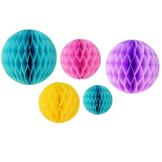 Honeycomb bolde (5-pak) - Multicolour