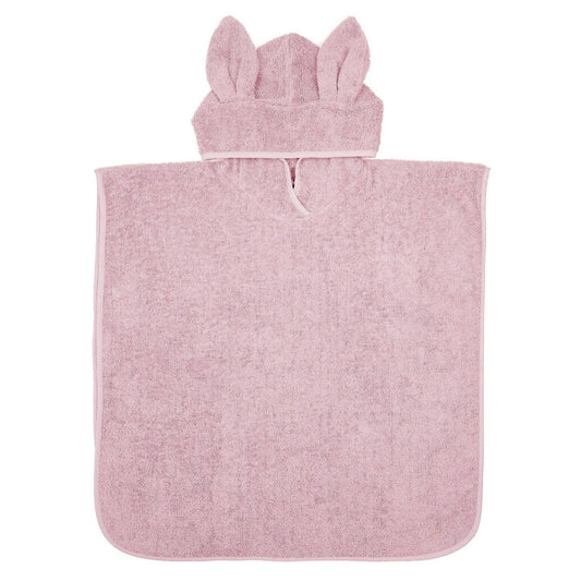 Badeponcho i Økologisk bomuldsfrotté 60x60 cm - Pink