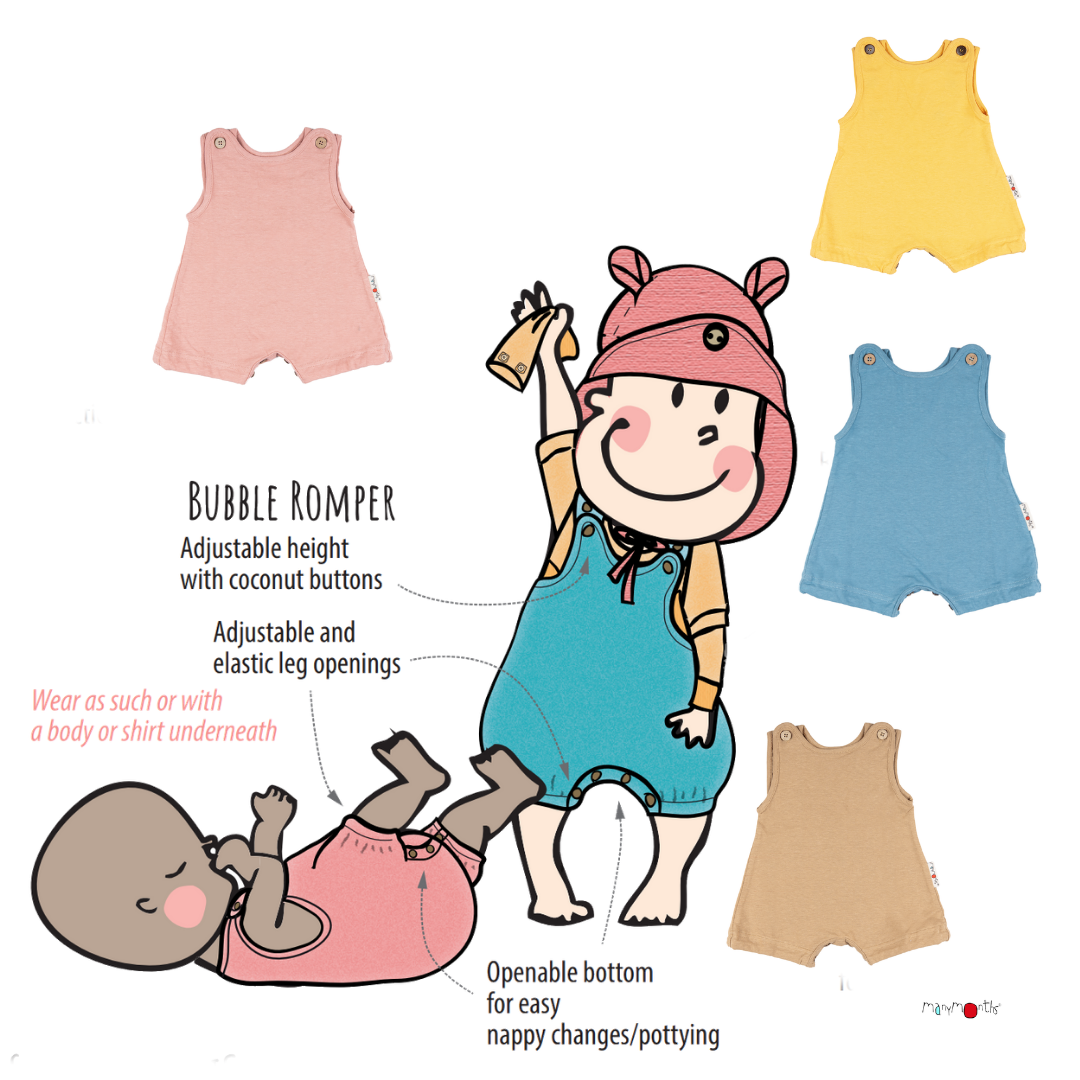 ECO Hempies Bubble Romper, Paradise Orchid