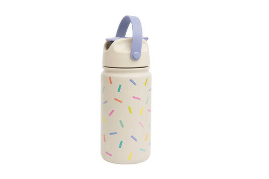 Termo drikkedunk i rustfrit stål med sugerør til børn - 420 ml - Confetti