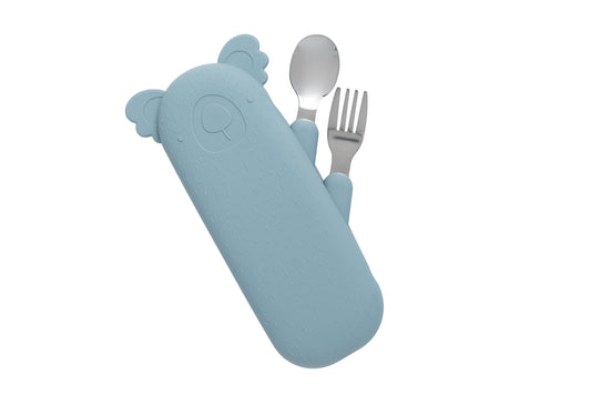 Zoe the Koala Cutlery Set and Case - Jade