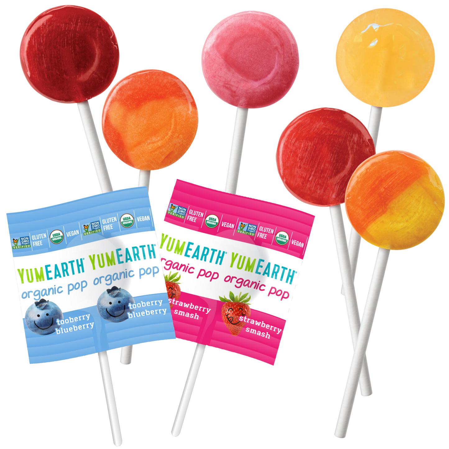 Yum Earth Økologiske Slikkepinde (ca. 100 stk)