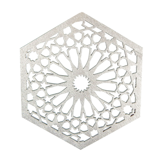 Ramadan ophæng - Geometrisk form (4-pak) - Sølv